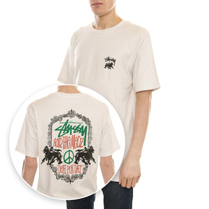 LION SHIELD TEE STONE 1904188-STONE  STUSSY 