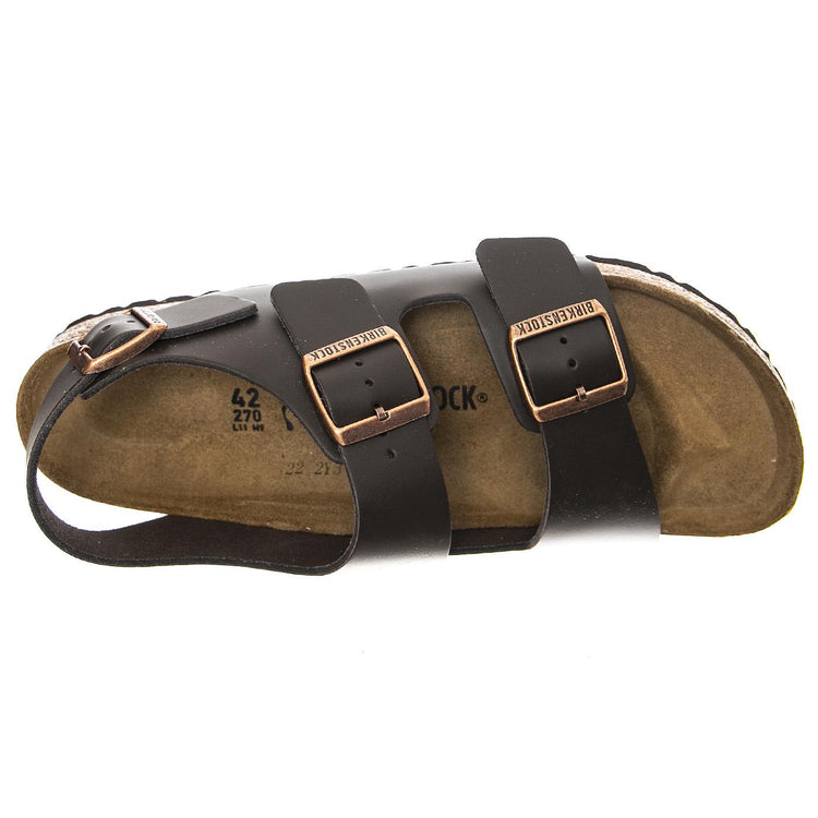 Milano Dark Brown Natural Leather - Sandali Uomo Marroni 034103 . BIRKENSTOCK 