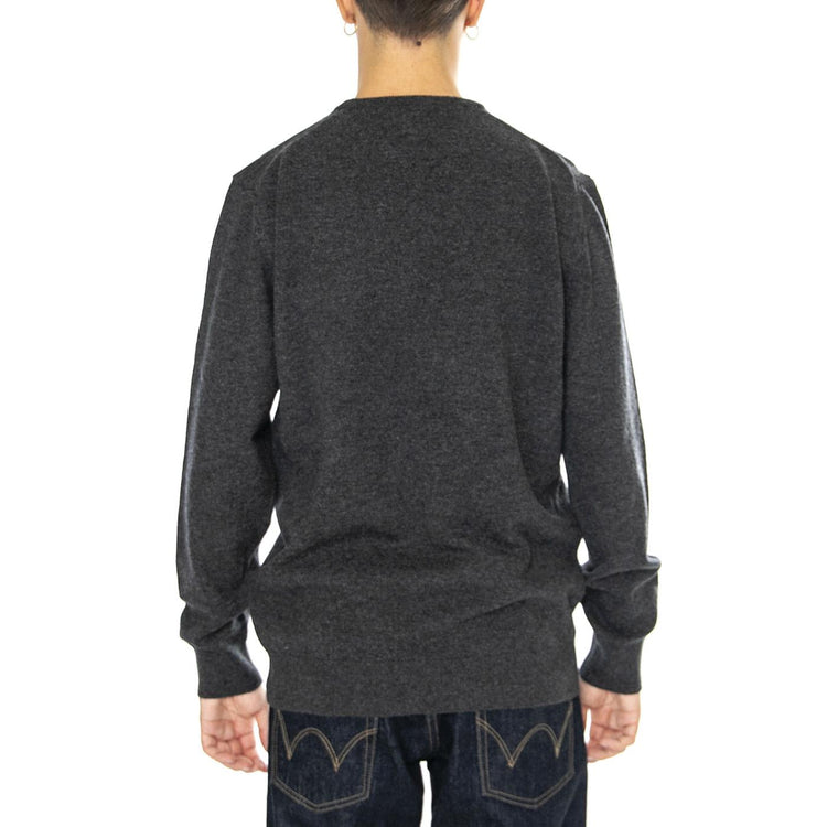 Essential L/Wool Crew Neck Charcoal - Maglione Girocollo Uomo Grigio MKN0345-CH51  BARBOUR 