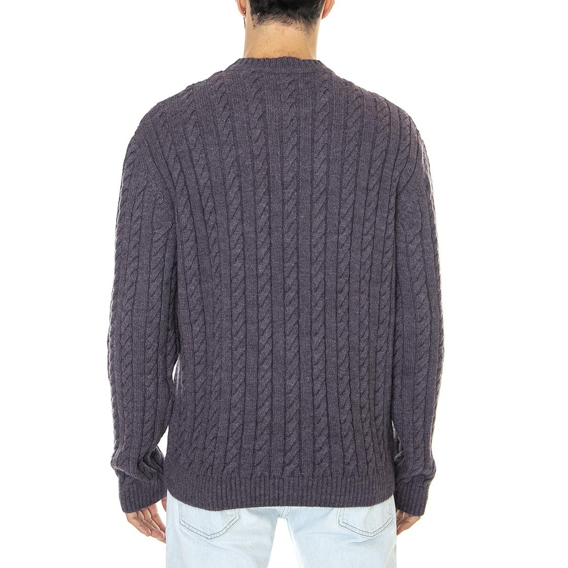Twisted Crew Neck Sweater Raisin - Maglione Girocollo Uomo Viola I031152.1AG.67.-1AG.67  EDWIN 