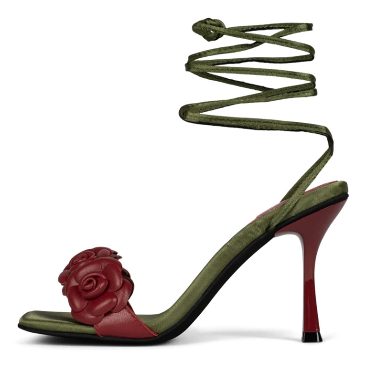 Rozi Red Kid Leather - Sandali Donna Marroni JCSJC-927-18-1-RED  JEFFREY CAMPBELL 