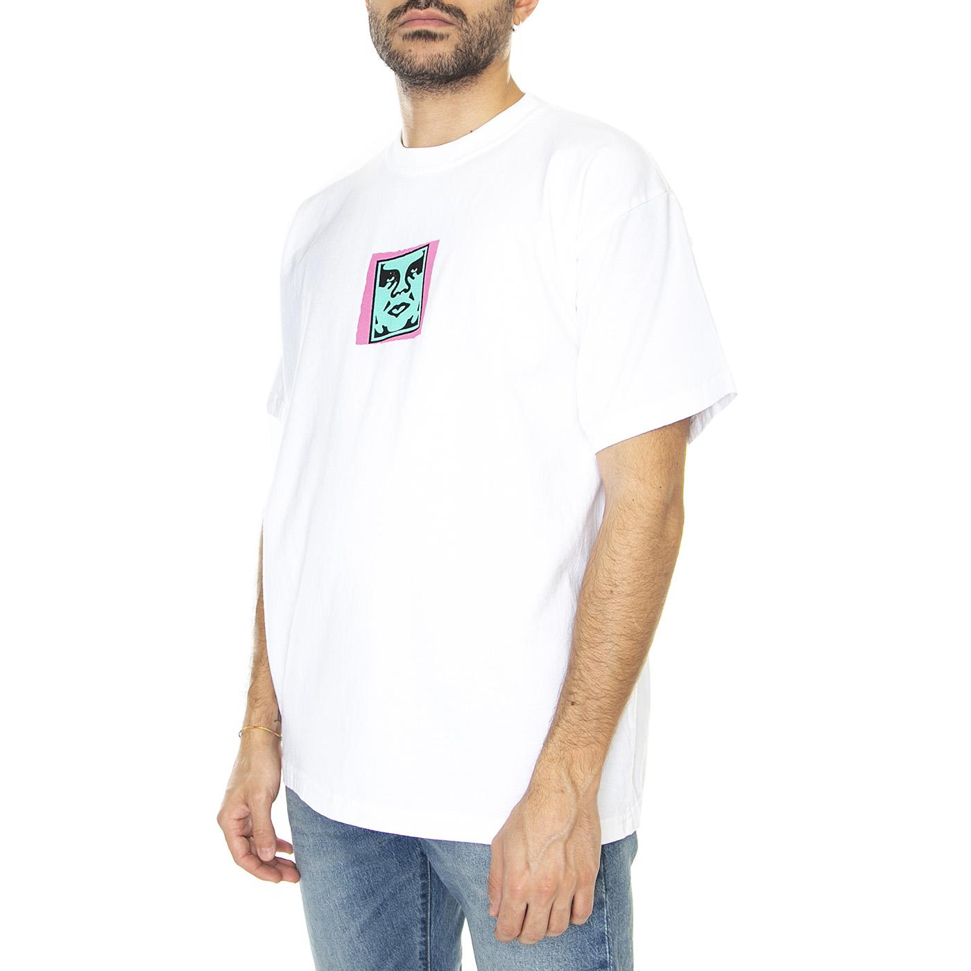 Icon Of Obey Heavy Weight Tee White - Maglietta Girocollo Uomo Bianca 166913421-WHT  OBEY 