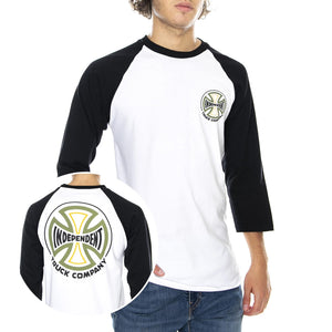  Converge 3/4 Baseball Top Black/White  INDEPENDENT 