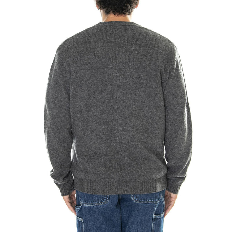 Birchall Lambswool Cardigan Grey Marl - Cardigan Uomo Grigio F4GHC049  FARAH 