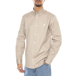 L/S Madison Shirt Fleur De Sel / Wax - Camicia Uomo Beige I023339.2V4XX  CARHARTT WIP 