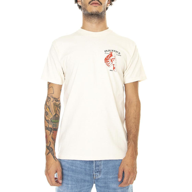 Obey Thumbs Down Classic Tee Cream - Maglietta Girocollo Uomo Beige 165263204-CRM  OBEY 