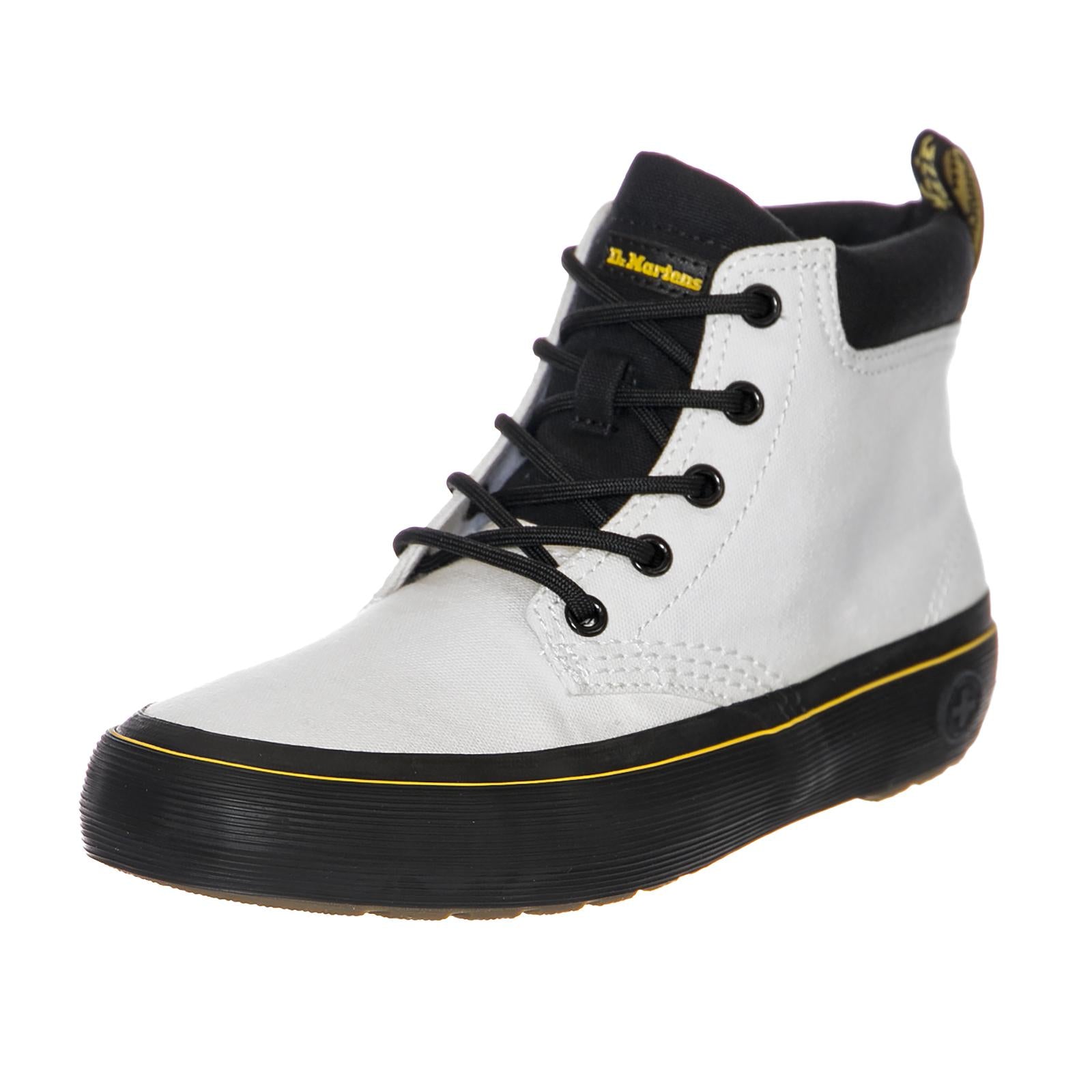 Womens Allana White / Black Canvas Shoes DMSALLWHCV22307101  DR.MARTENS 