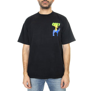 Obey Donkey Heavy Wheight Tee Off Black - Maglietta Girocollo Uomo Nera 166913367-OBK  OBEY 