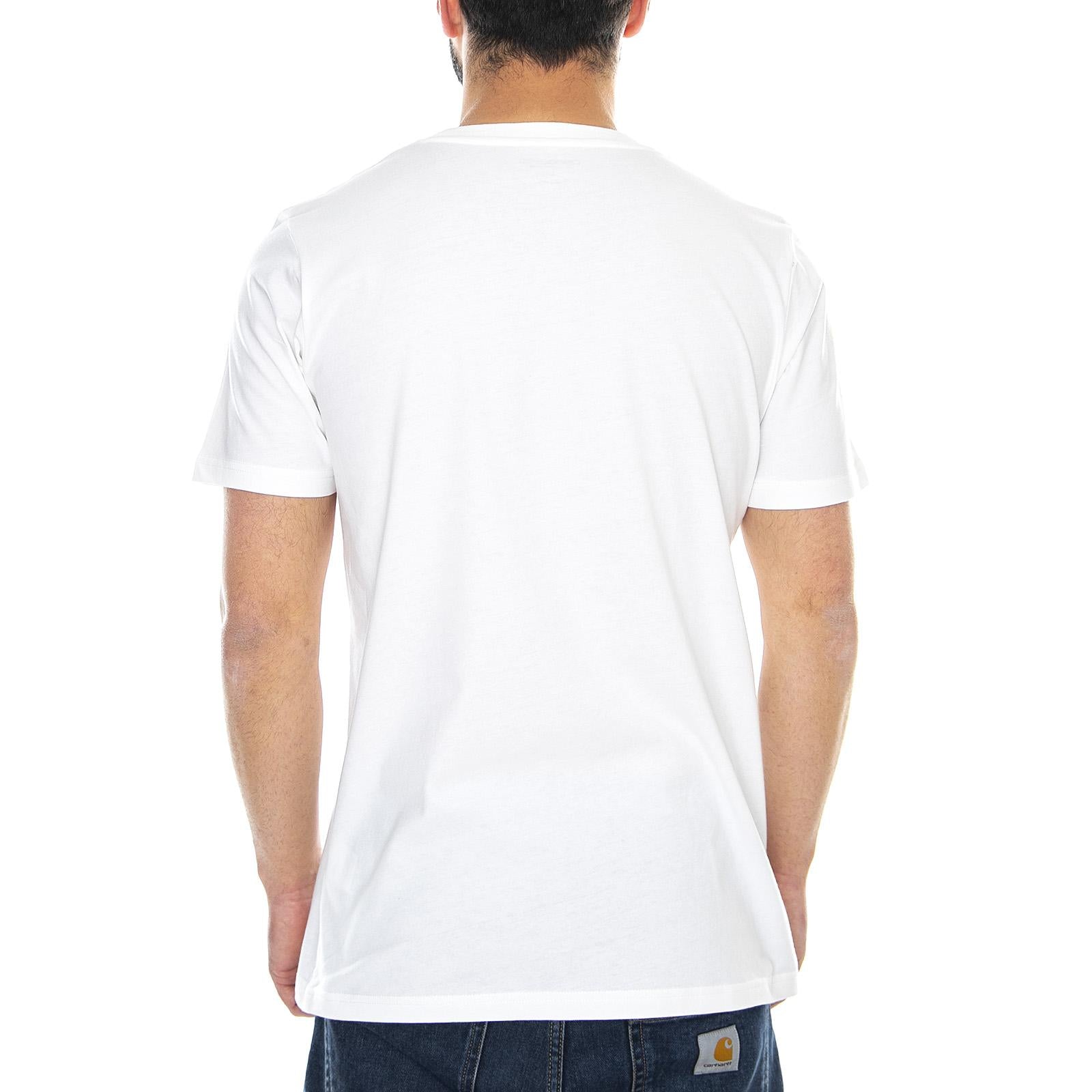 Standard T-Shirt - White / Blue - Maglietta Girocollo Uomo Bianca / Blu I020460.904.00.03  CARHARTT WIP 