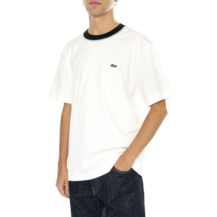 T-Shirt TH3837-70V White - Maglietta Girocollo Uomo Bianca TH3837-70V  LACOSTE 