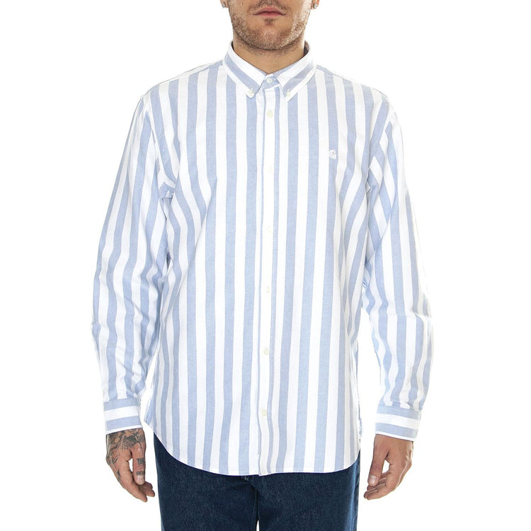 L/S Dillion Shirt bleach/white - Camicia Uomo Bianca I033027.XX.03  CARHARTT WIP 