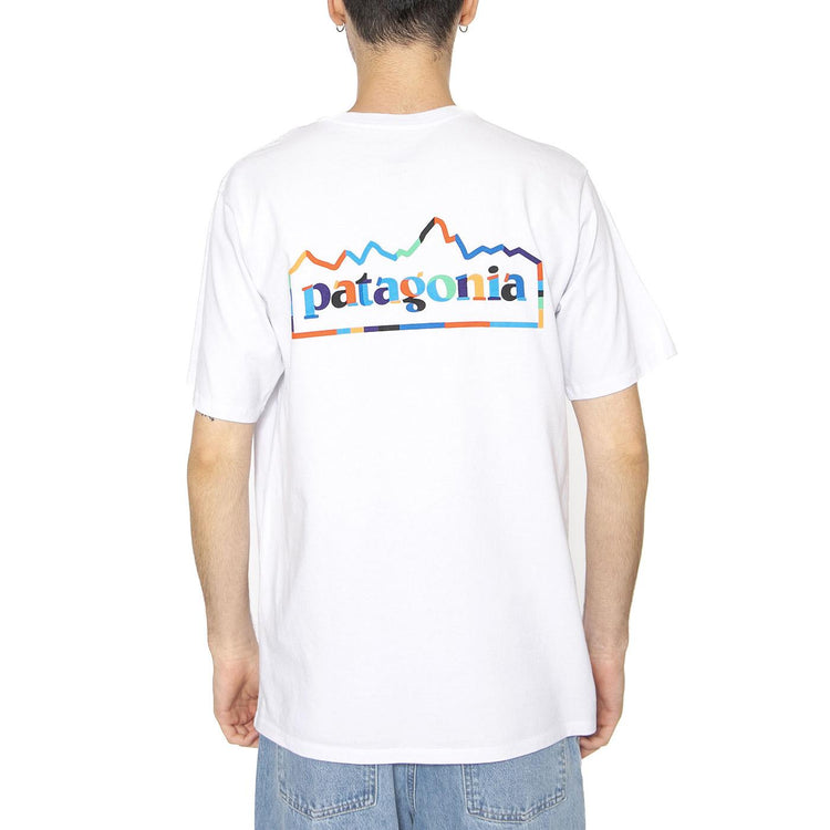 M's Unity Fitz Responsibili-Tee White - Maglietta Girocollo Uomo Bianca 37768-WHI  PATAGONIA 