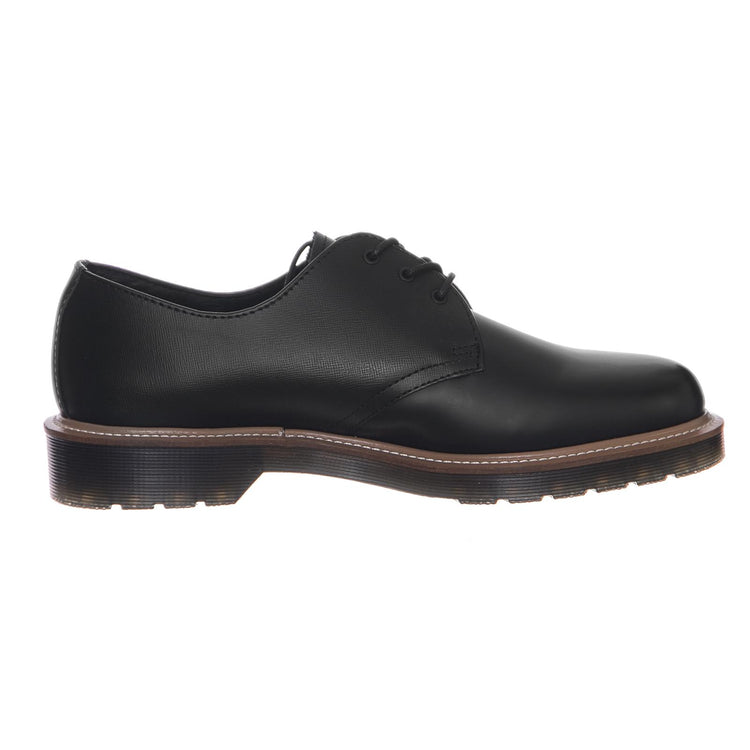 1461 Straw Lace Up Shoes - Black Smooth - Scarpe Stringate Uomo Nere 1461STW23160001  DR.MARTENS 