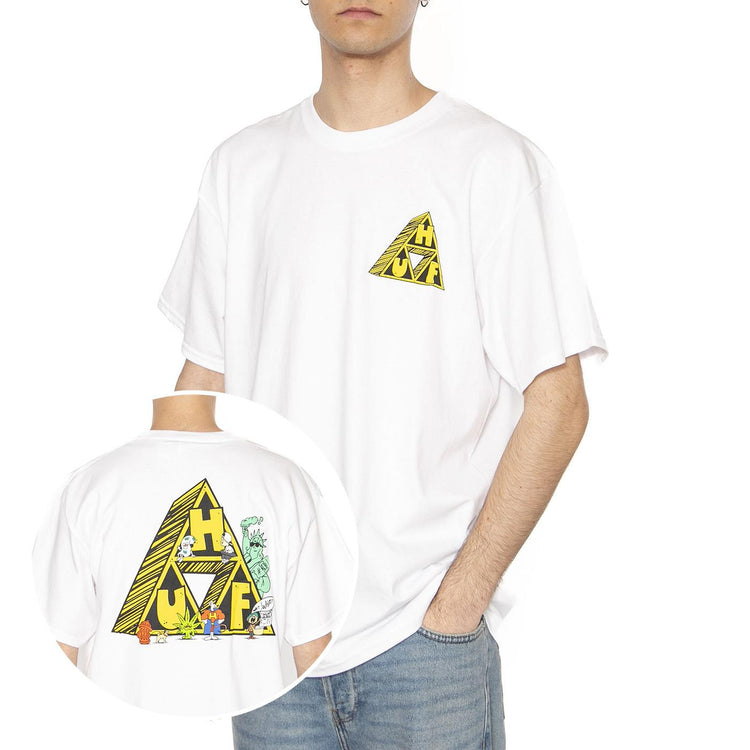 Saturday Morning - Maglietta Girocollo Uomo Bianca TS01756-WHITE  HUF 