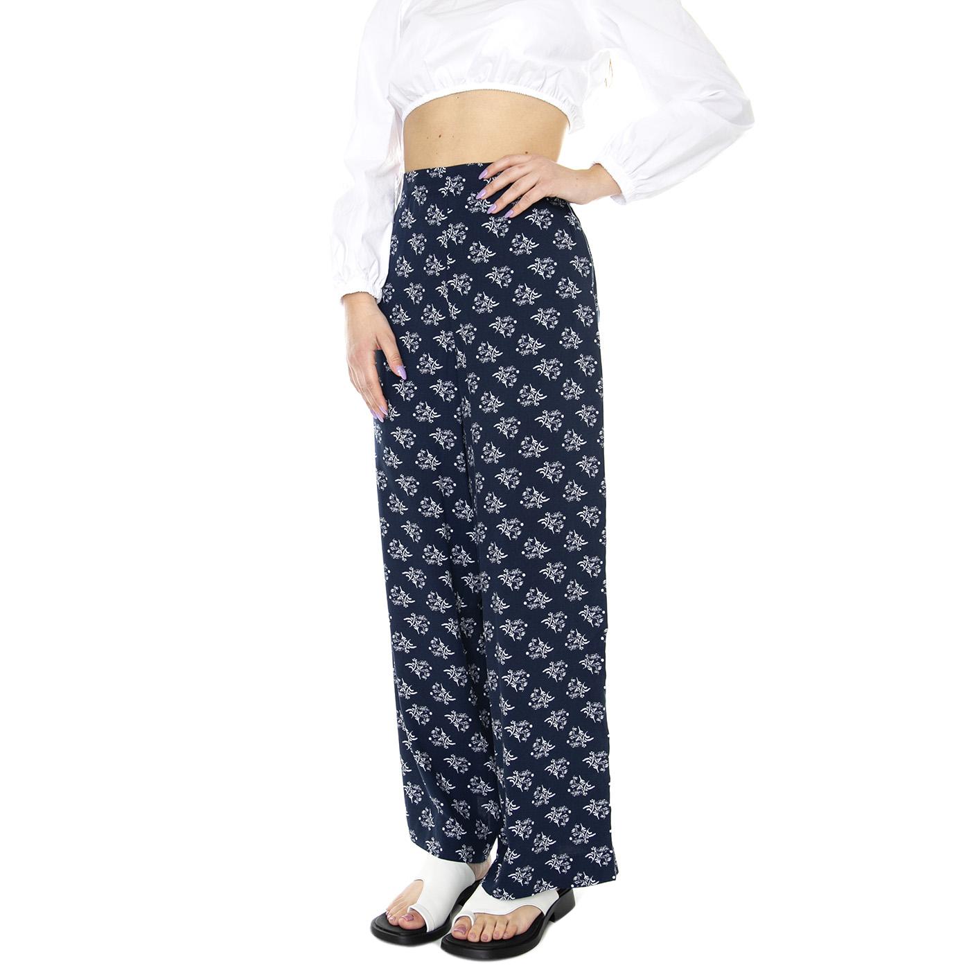 W' Blossom Navy Pant Assorted - Pantaloni Donna Blu / Multicolore 2116-ASS  BRAVA FABRICS 