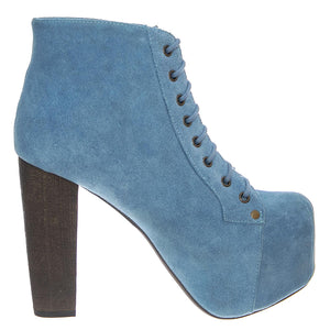 Lita Blue Distressed Suede - Stivaletti Donna Blu LITA-BLUE-DISTRESSED  JEFFREY CAMPBELL 