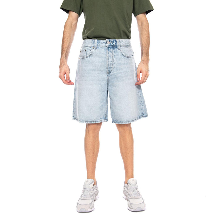 Five Baggy 9893 Pin DNM Shorts VD2 Blue - Bermuda Denim Jeans Uomo Blu 22029893 LIGHT BLUE DENIM ONLY & SONS 