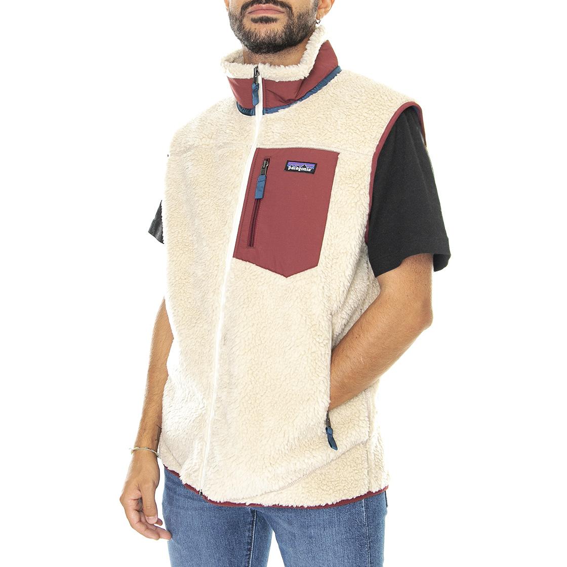 M's Classic Retro-X Vest Dark Natural w/Sequoia Red - Giacca Invernale Smanicata Uomo Beige 23048-DNSQ  PATAGONIA 