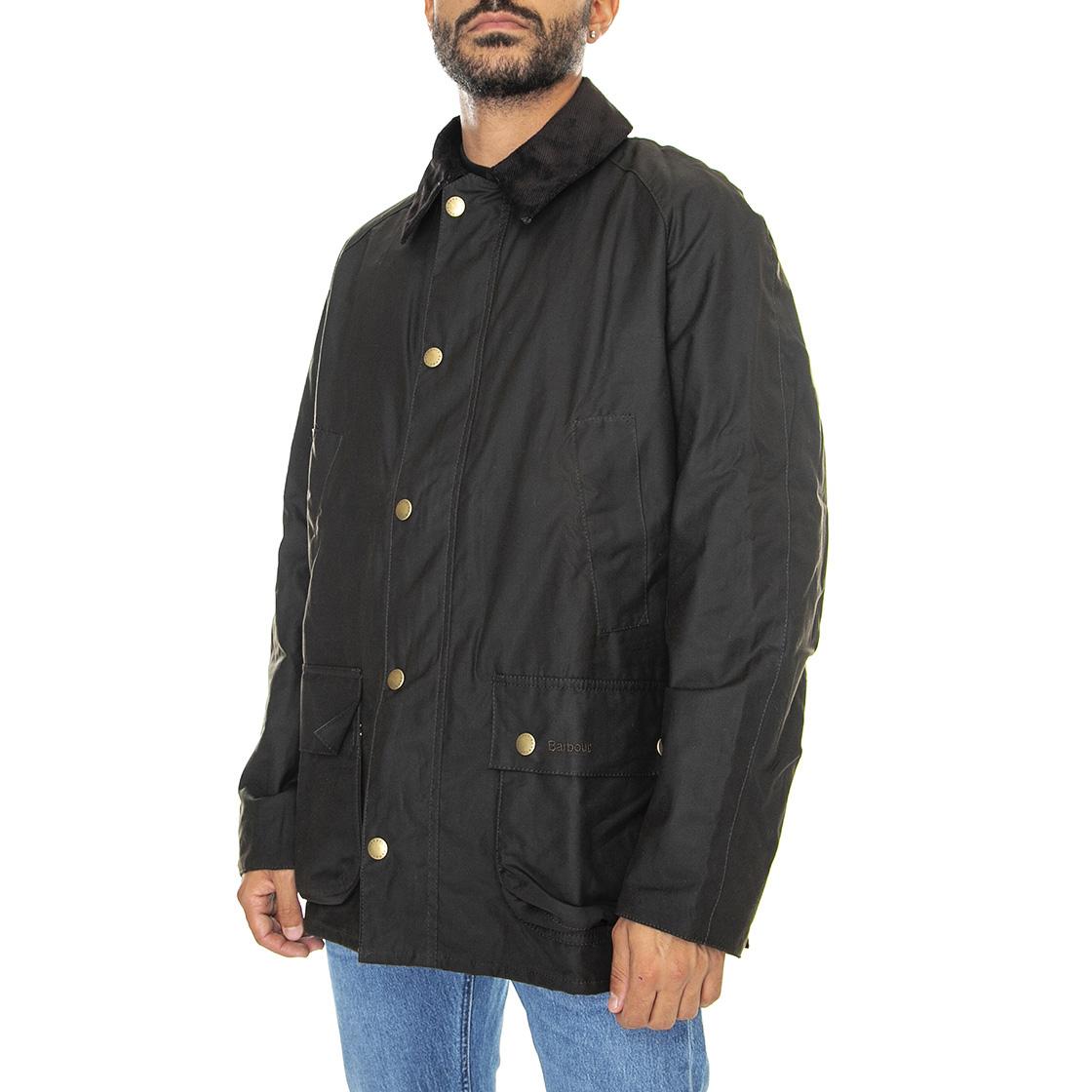 Ashby Wax Jacket Olive - Giacca Invernale Uomo Marrone 222MMWX0339-OL71 . BARBOUR 