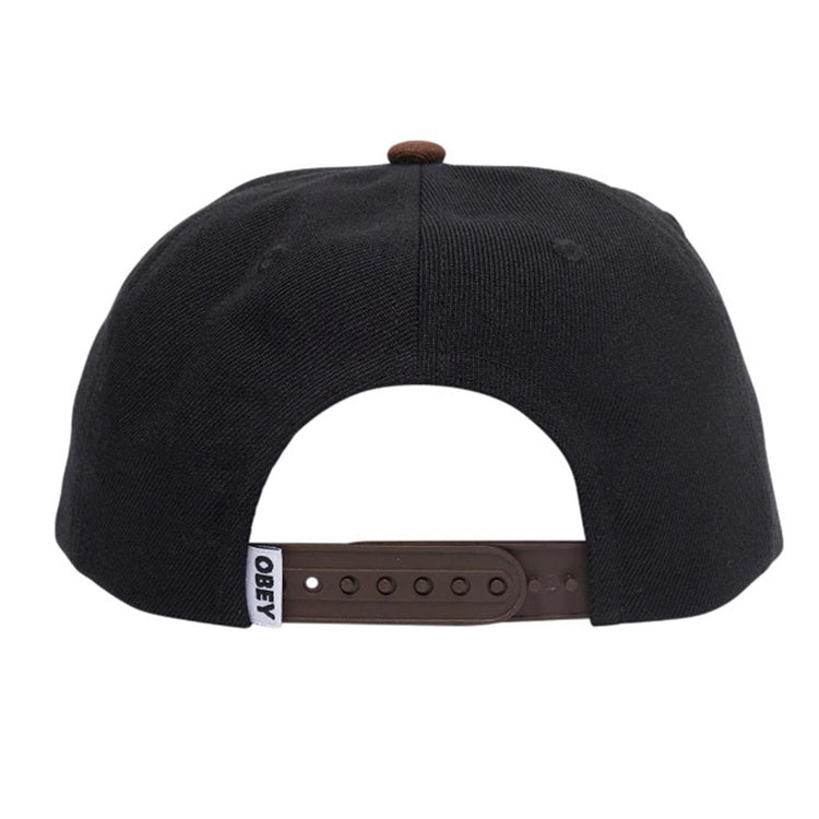 Obey Shade 6 Panel Snapback Black Multi - Cappellino con Visiera Multicolore 100580348-BKM  OBEY 