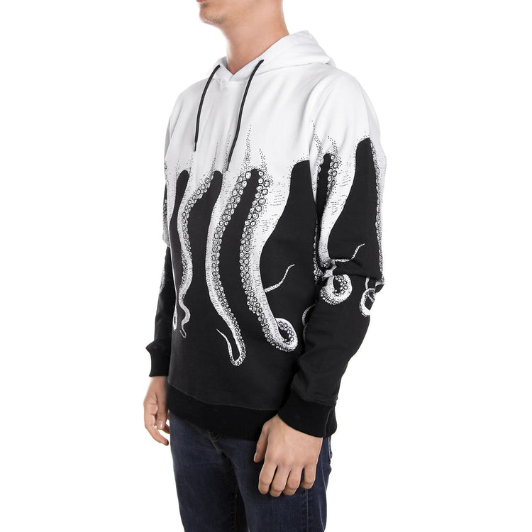 BLACK OCTOPUS HOODIE ORIGINAL WHITE ESTERNO 100% Cotone 76222_4  OCTOPUS 