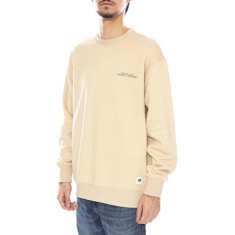 US-IL Crewneck Pale Khaki - Felpa Girocollo Uomo Beige 6050167 15-1216 CAT 