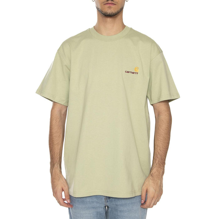 S/S American Script T-Shirt Pale Olive - Maglietta Girocollo Uomo Verde I029956.UVXX  CARHARTT WIP 