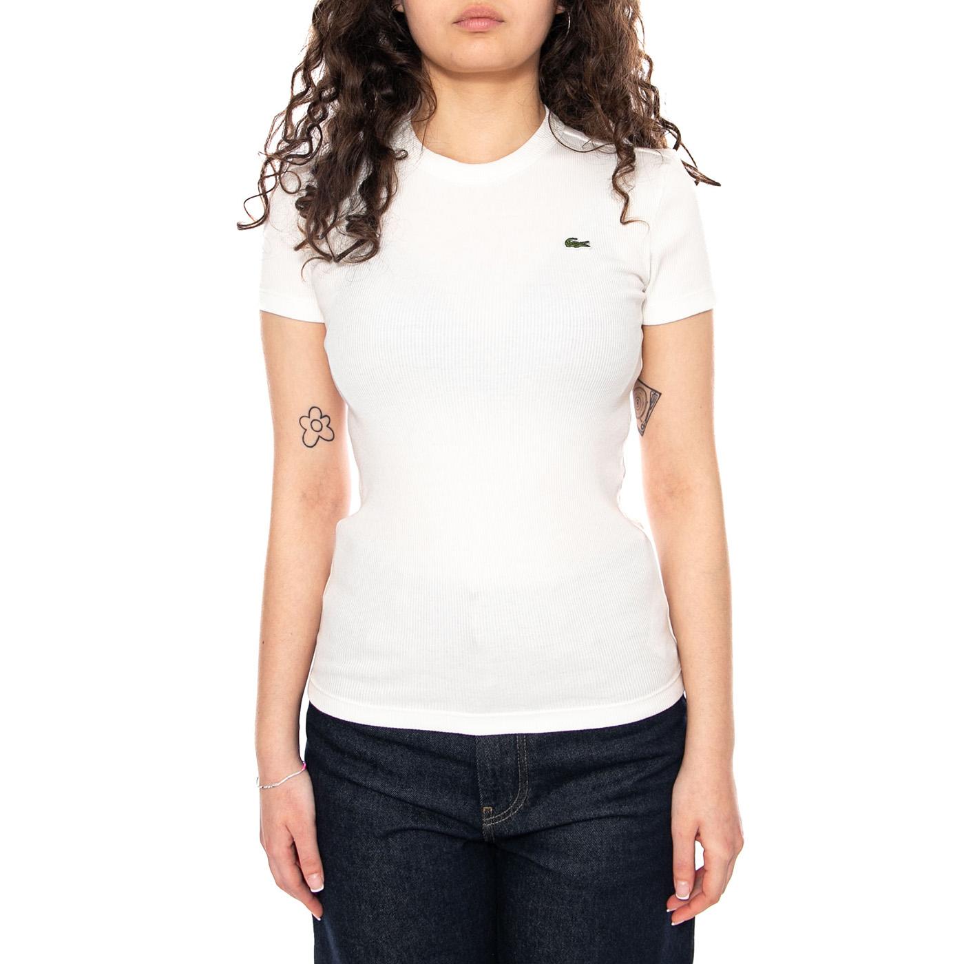 T-SHIRT White - Maglietta Girocollo Donna Bianca TF5538 70V LACOSTE 