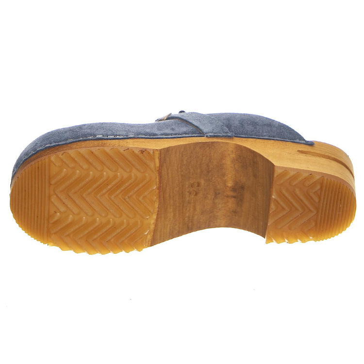 W' Wood-Hedi Open Dove Blue - Sandali in Pelle Donna Blu 457190-92  SANITA 