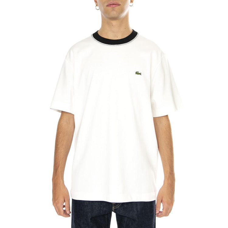 T-Shirt TH3837-70V White - Maglietta Girocollo Uomo Bianca TH3837-70V  LACOSTE 