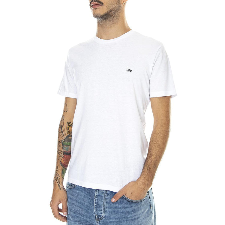 Patch Logo - Maglietta Girocollo Uomo Bianca L60UFQ12  LEE 