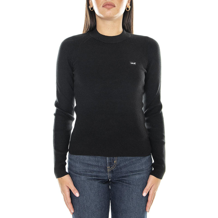 Crew Rib Sweater Caviar - Maglione Girocollo Donna Nero A0719-0000  LEVIS 