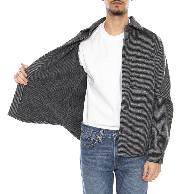 Micah Twill Overshirt FRML -- Camicia Overshirt Uomo Medium Grey Melange 22035478-4839391 . ONLY & SONS 