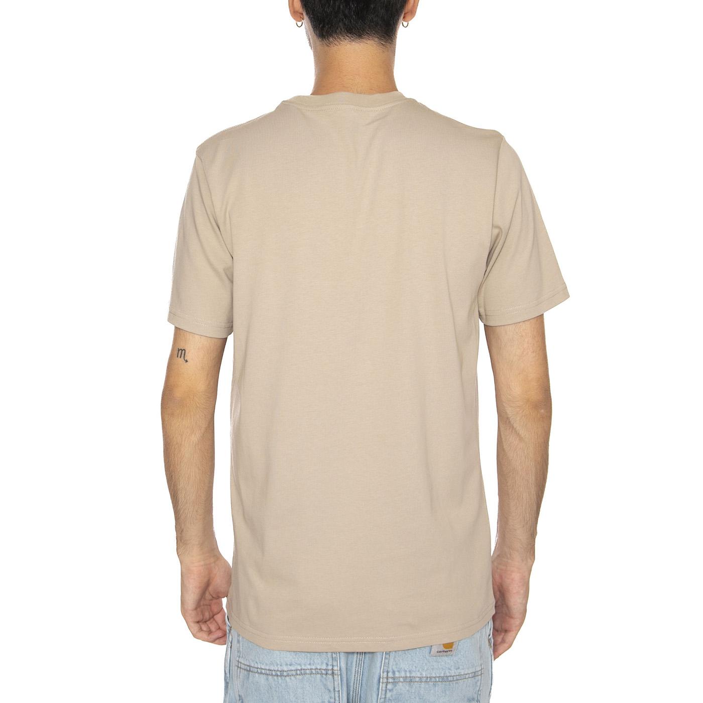 S/S Pocket T-Shirt Wall - Maglietta Girocollo Uomo Beige I030434.G1XX  CARHARTT WIP 