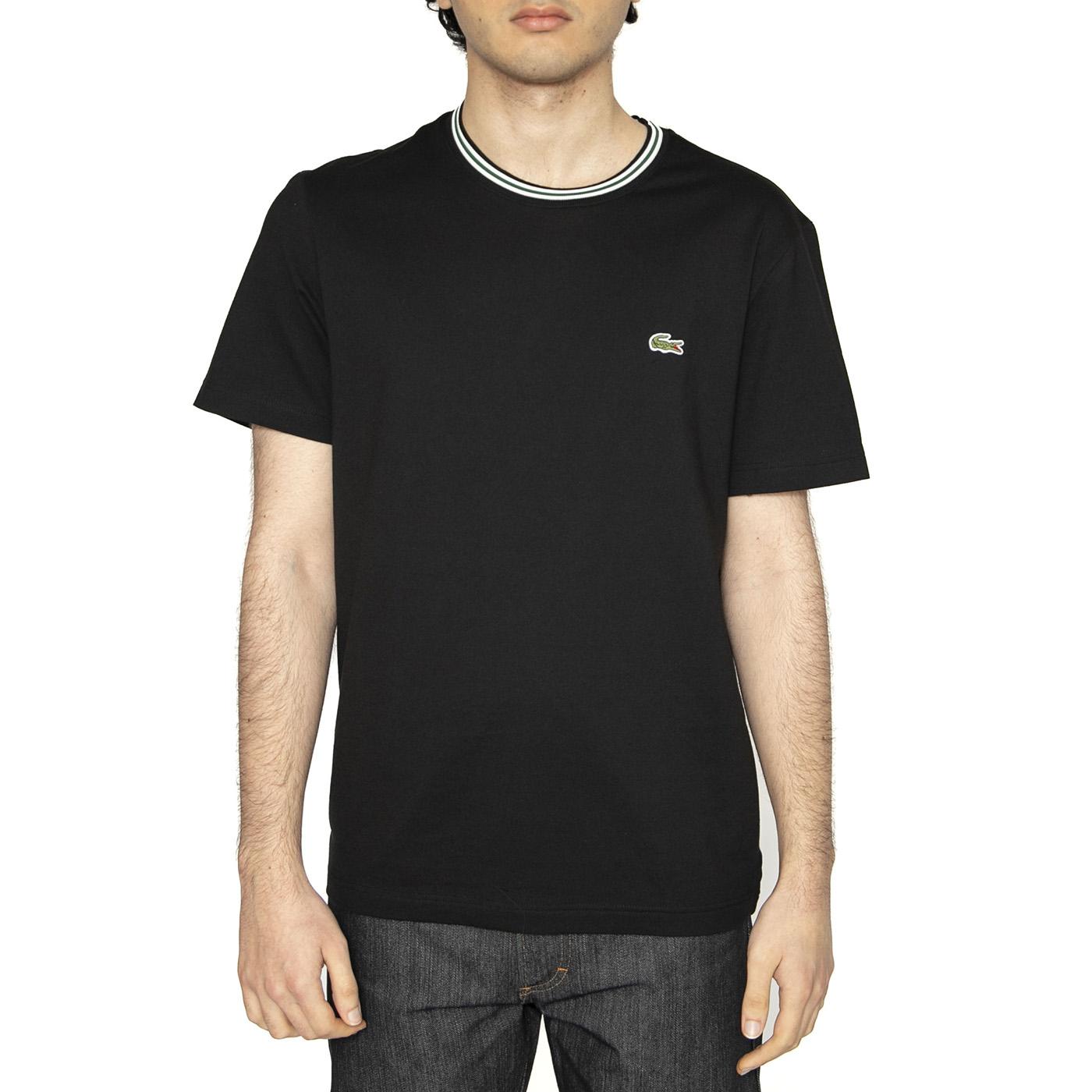 T-Shirt 031 Black - Maglietta Girocollo Uomo Nera TH9903-031  LACOSTE 