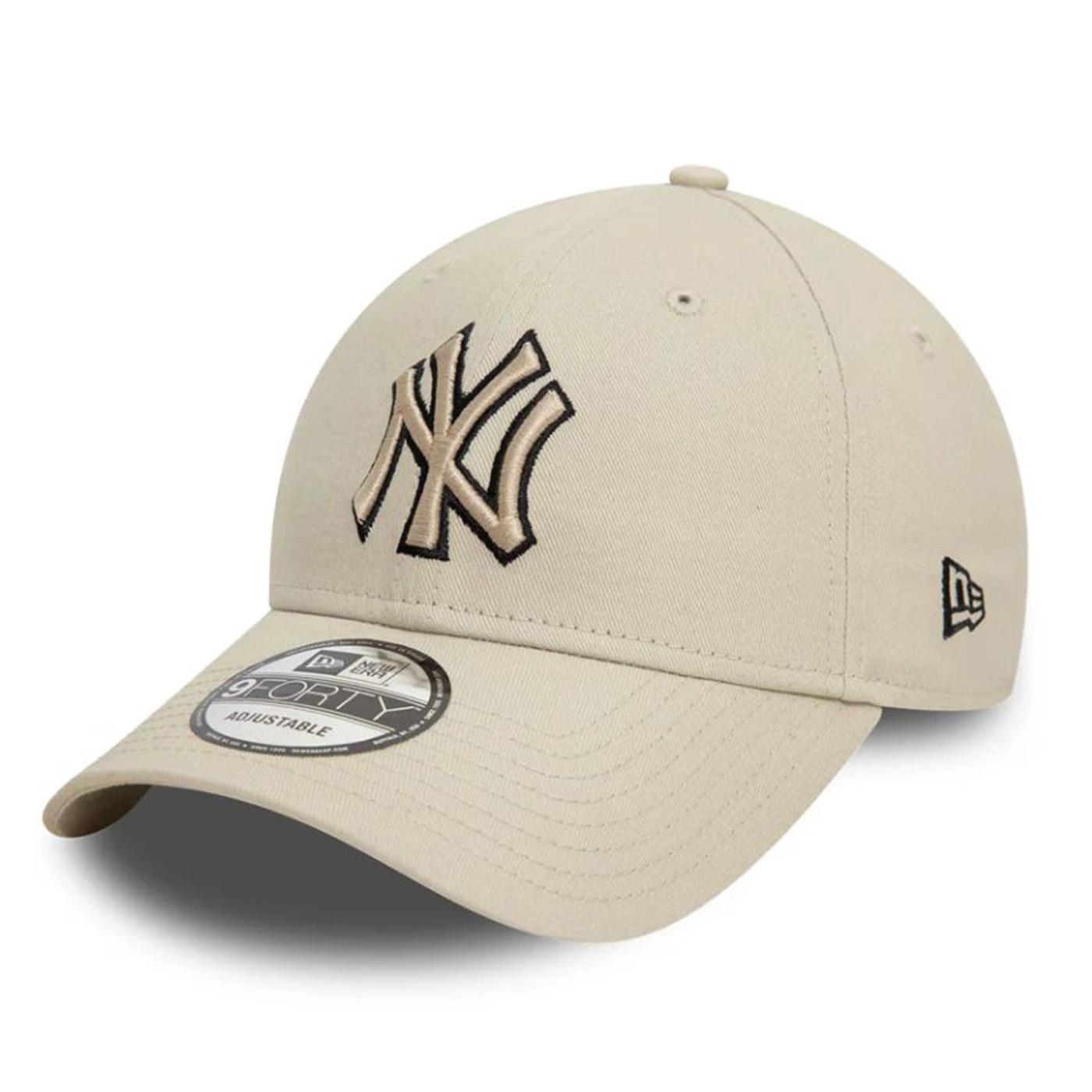 Team Outline 9Forty New York Yankees Stone / Black - Cappellino con Visiera Multicolore 60595199  NEW ERA 