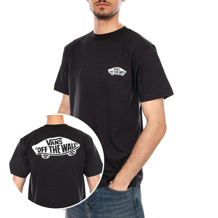 DOUBLE STANDARD SS TEE BLACK / WHITE - Maglietta Girocollo Uomo Nera VN000SYD Y281 VANS 