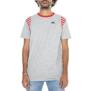 La Track and Field T-shirt - Mid Melange Grey - Maglietta Girocollo Uomo Grigia 303SIS0-D00V  KAPPA 