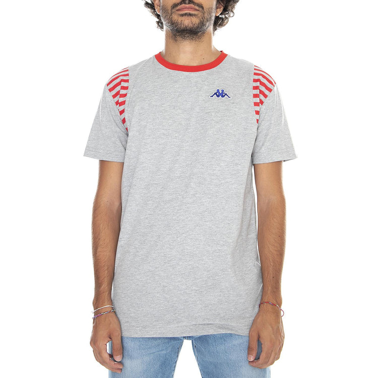 La Track and Field T-shirt - Mid Melange Grey - Maglietta Girocollo Uomo Grigia 303SIS0-D00V  KAPPA 