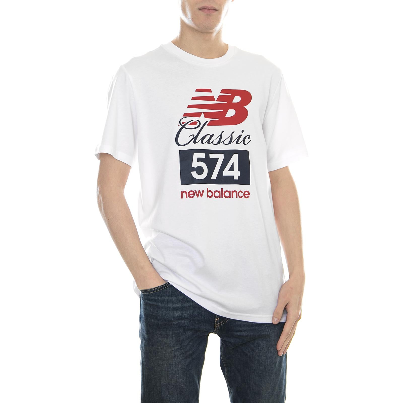 MT81543 CLASSIC 574 TEE White - T-Shirt MC NBMT81543WT  NEW BALANCE 