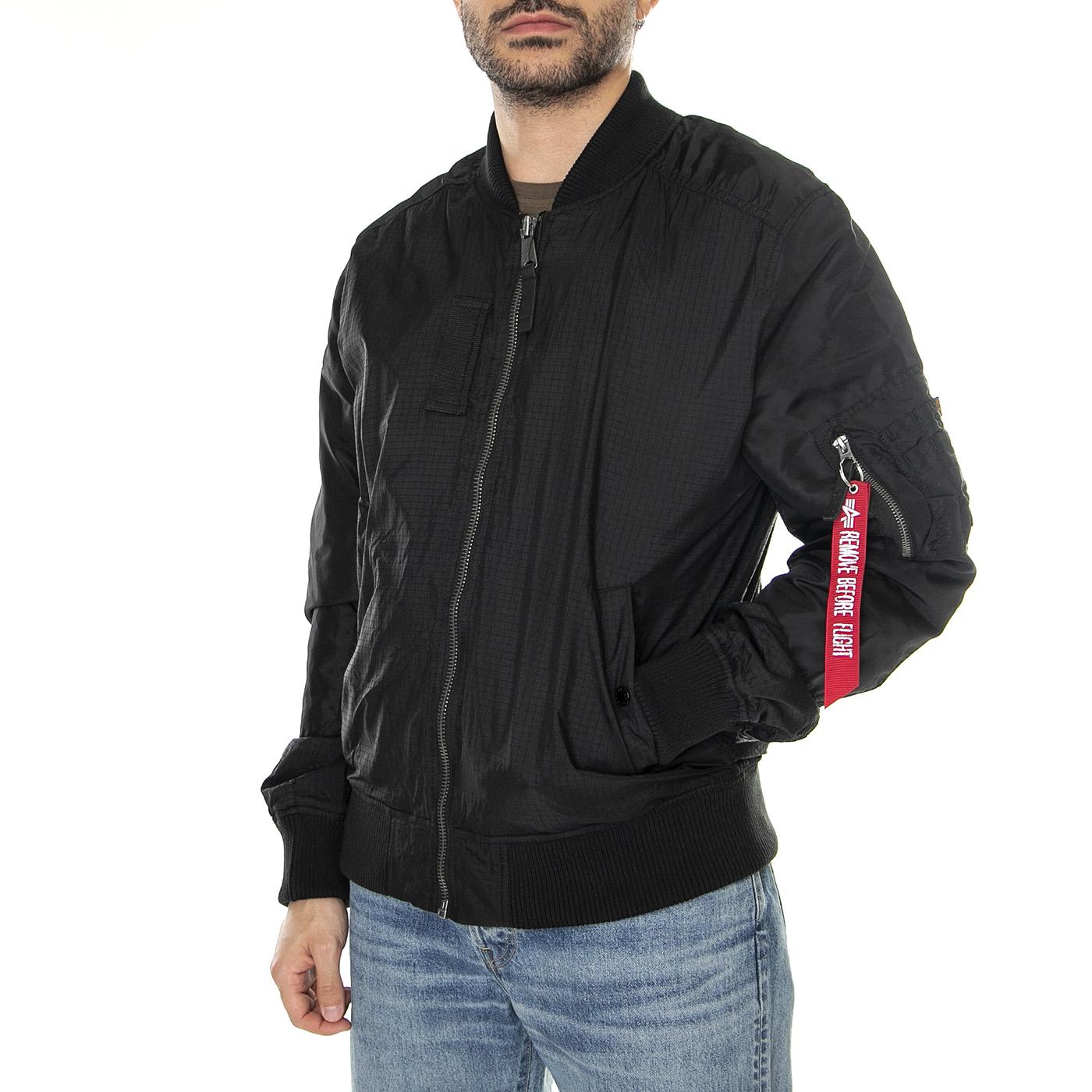 M' MA-1 TT Ripstop Black - Giacca Estiva Uomo Nera 136111-03  ALPHA INDUSTRIES 