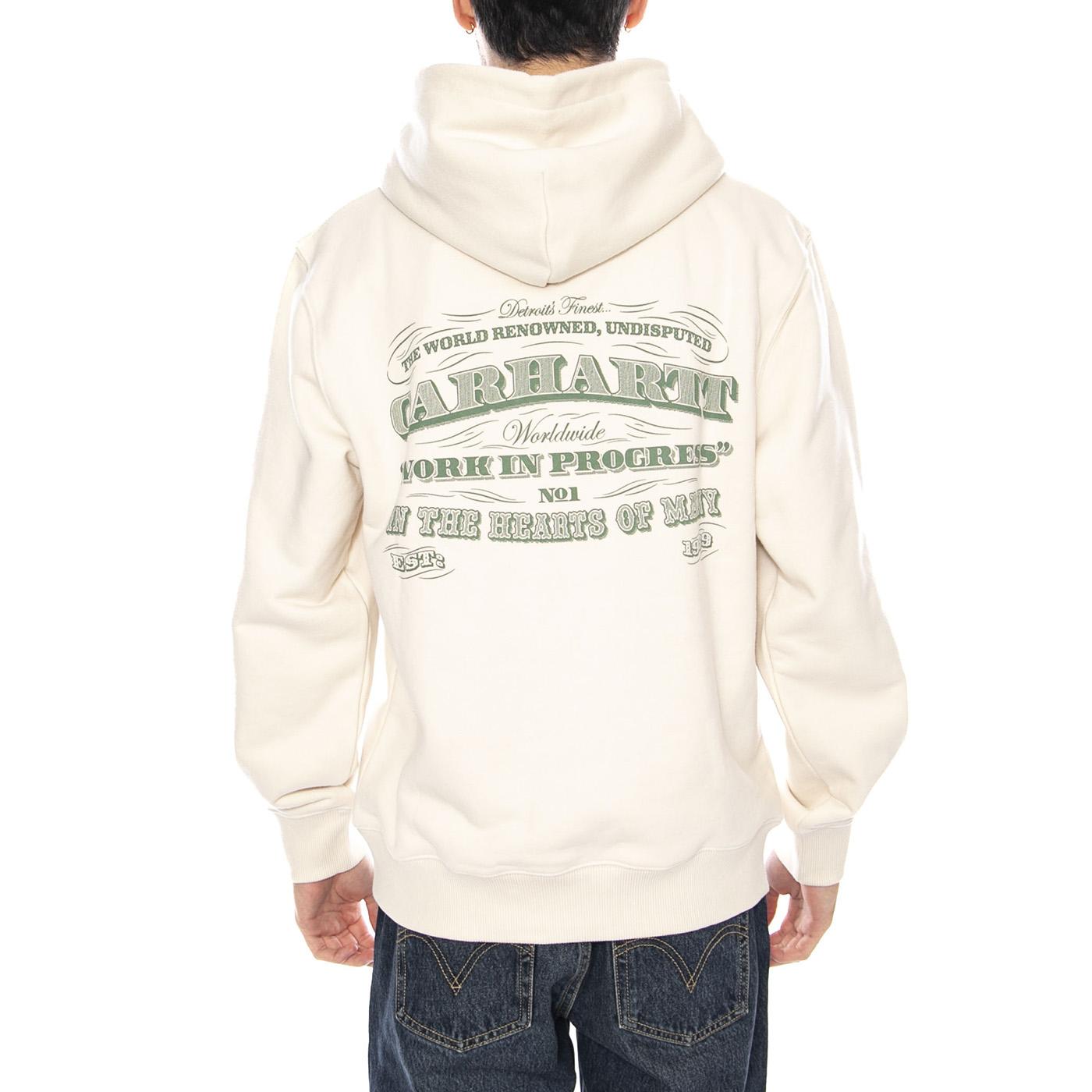 Hooded 3 One 3 Sweat -- Felpa Uomo Cappuccio Ecrù I035645.1NGXX . CARHARTT WIP 