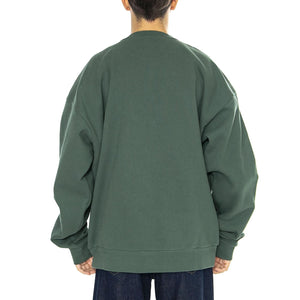 Icona Extra Heavy Crew II Fleece Dark Cedar - Felpa Girocollo Uomo Verde 112480139-DCD  OBEY 