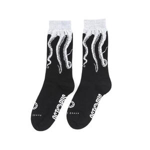 OUTLINE SOCKS-BLACKWHITE 18SOSX02-BLACKWHITE  OCTOPUS 