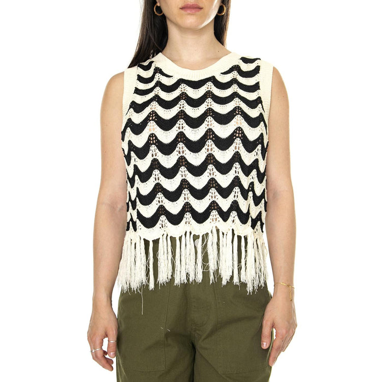 Top punto con flecos Zigzag - Top Donna Multicolore 41W/10700  WILD PONY 