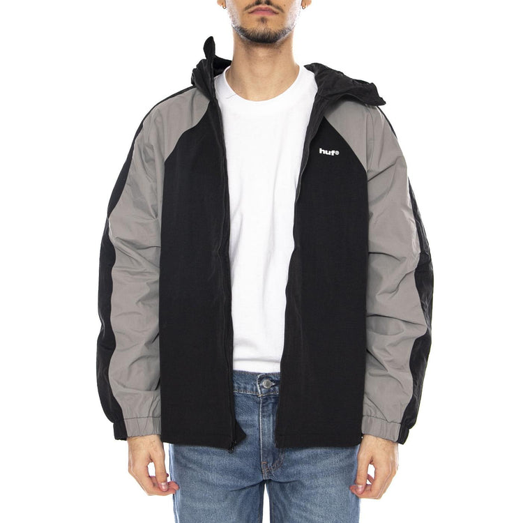 HUF Set Shell Jacket -- Giacca con Cappuccio Uomo Nera JK00389 BLK HUF 