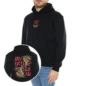 More Fire Hoodie Black - Felpa con Cappuccio Uomo Nera HDY0116BLKX  DOOMSDAY 