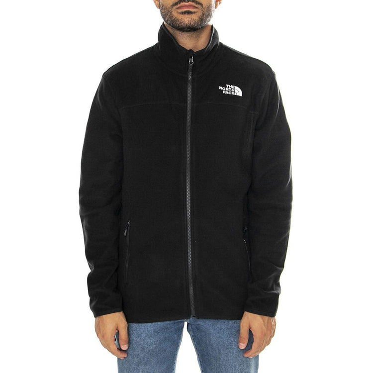 M 100 Glacier Full Zip EU TNF Black / NPF - Felpa Uomo Nera NF0A855X4H01  THE NORTH FACE 