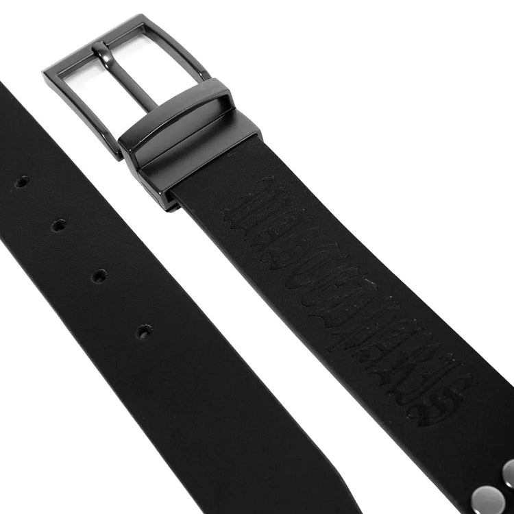 Belt Iron Studs Leather Black - Cintura in Pelle Nera 265939_1  WASTED PARIS 