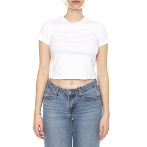 Essential Sporty Tee - White + Cotton - Maglietta Girocollo Donna Nera A7419 0002 LEVIS 